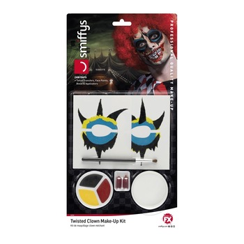 Machiaj clownul malefic cu stickere si sange fals, Smiffy Machiaj clownul malefic cu stickere si sange fals, Smiffy