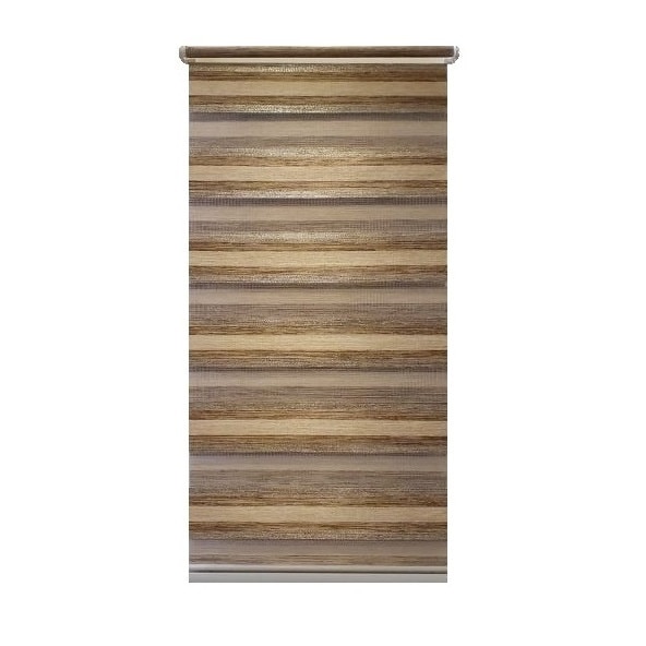 Jaluzea rulou, Deko Design, model Zebra Day and Night Luxury, material textil, 50x140 cm, rv03, maro