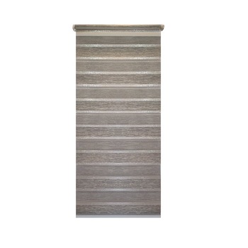 Jaluzea rulou, Deko Design, model Zebra Day and Night Luxury, material textil, 50x200 cm, dv09, gri Jaluzea rulou, Deko Design, model Zebra Day and Night Luxury, material textil, 50x200 cm, dv09, gri