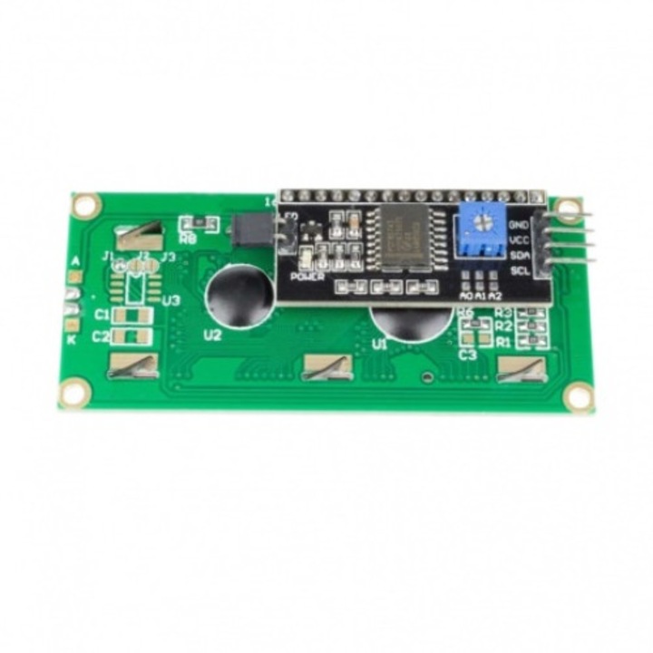 LCD дисплей Arduino,16X2 с включен I2C модул, Жълт
