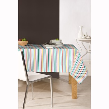 Fata de masa Summer Collection Petunia Mistral Home, fata 70% PE - 30% EVA, spate 100% polyester, 140x240 cm, dungi multicolore Fata de masa Summer Collection Petunia Mistral Home, fata 70% PE - 30% EVA, spate 100% polyester, 140x240 cm, dungi multicolore