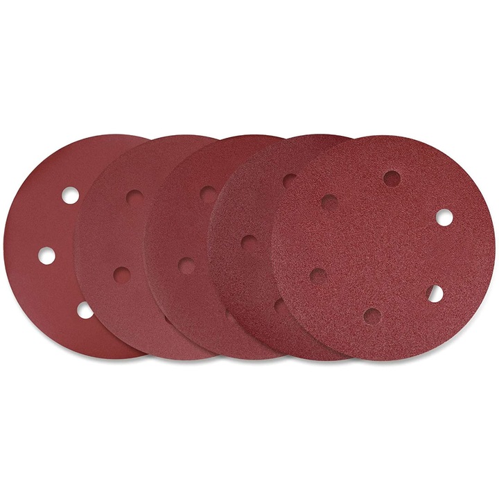 Set 25 bucati hartii de slefuit VONROC DS802AA, pentru slefuitor pereti, diametru 225mm, 5 granulatii diferite