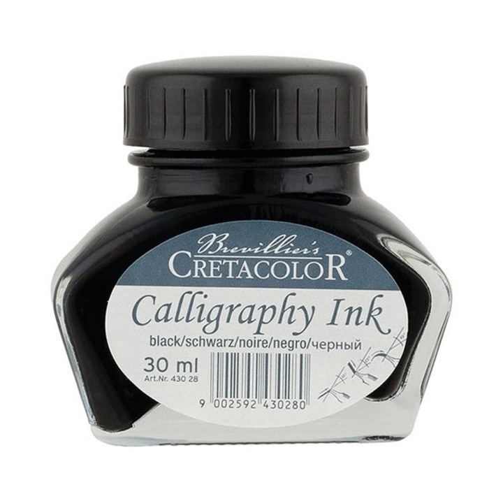 Cerneala caligrafie Cretacolor negru 30ml