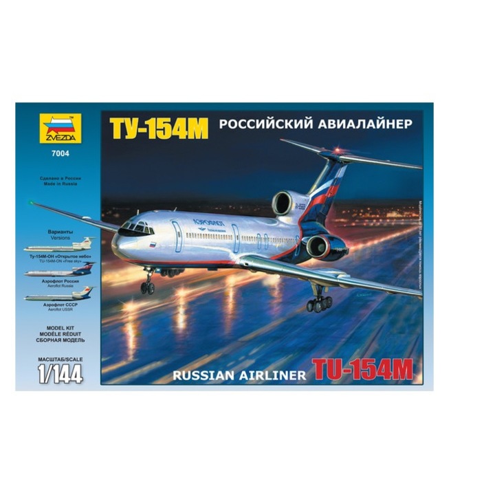 Zvezda repülő makett Tupolev Tu-154M Russian Airliner 7004 1:144