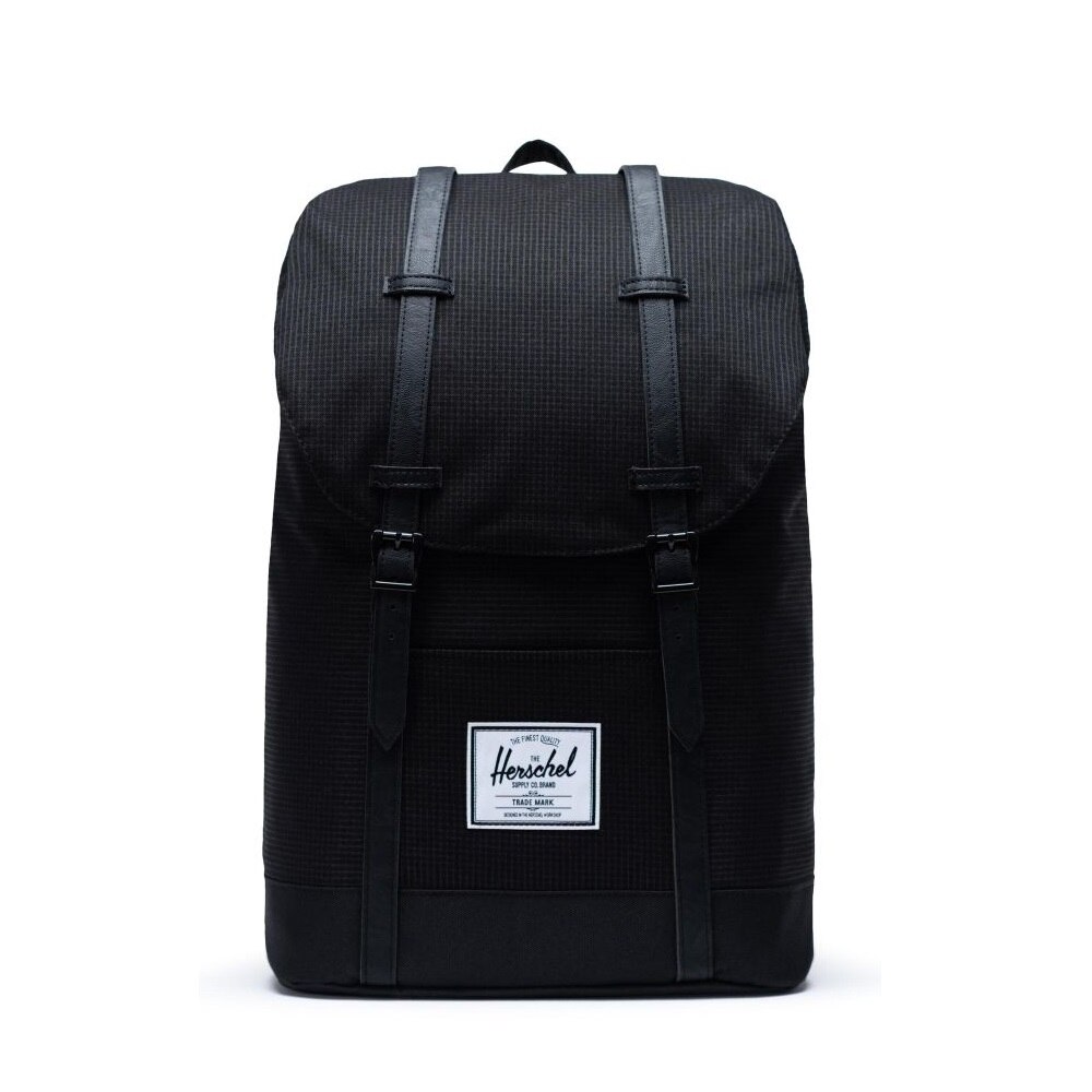 Rucsac Herschel Retreat, Grid Negru, 19,5L