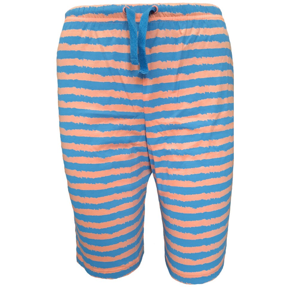 Pantaloni scurti pijama fete, albastru/oranj, marimea 152 cm, 10-11 ani