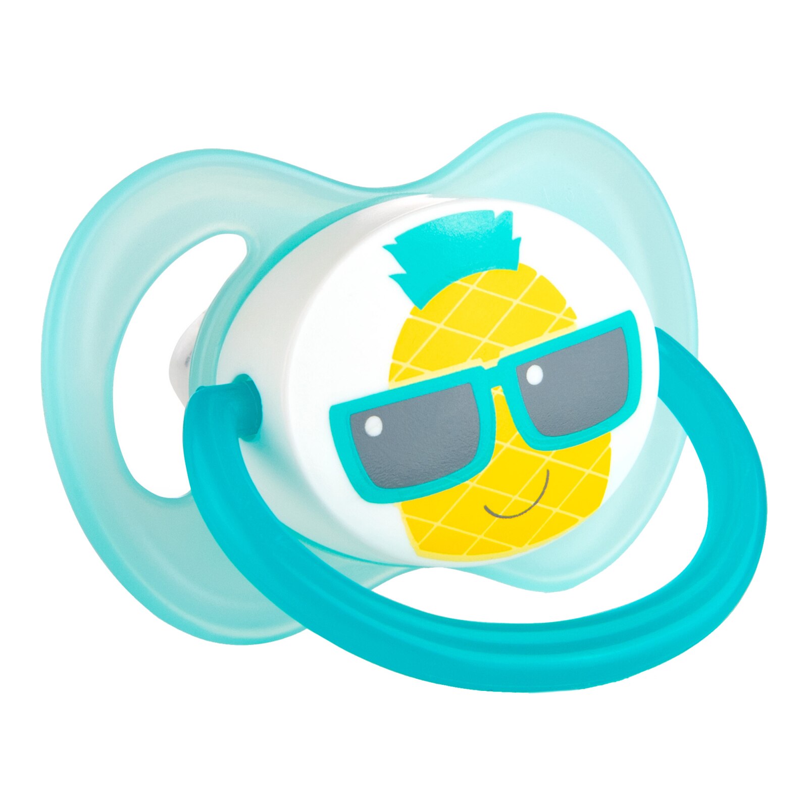 Suzeta „So Cool“ cu tetina simetrica silicon, Canpol babies®, fara BPA, 18 luni+, turcoaz