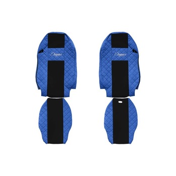 Set 2 huse scaun camion F-Core, Piele-ECO, pentru MERCEDES ACTROS MP2 / MP3, Albastru/ Negru, 2002 Set 2 huse scaun camion F-Core, Piele-ECO, pentru MERCEDES ACTROS MP2 / MP3, Albastru/ Negru, 2002