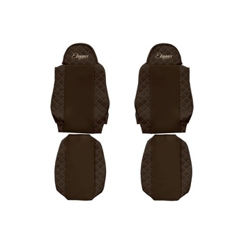 Set 2 huse scaun camion F-Core, Piele-ECO, pentru MAN TGA, TGL, TGM, Maro Set 2 huse scaun camion F-Core, Piele-ECO, pentru MAN TGA, TGL, TGM, Maro