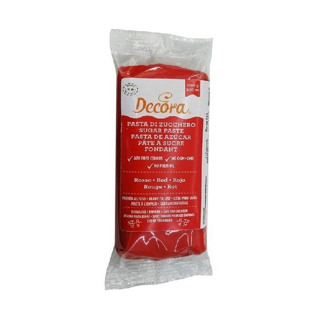 Pasta de zahar rosie, Decora, 100g