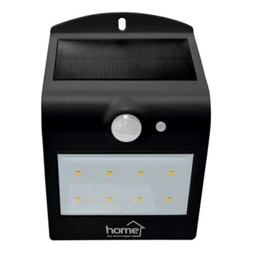 Reflector LED Home cu Functia de miscare si Panou solar , Putere 1.5 W , 10 surse de lumina , 200 lumeni , Unghi de sesizare 120° , Capacitate acumulator 1200 mAH , Culoare Negru