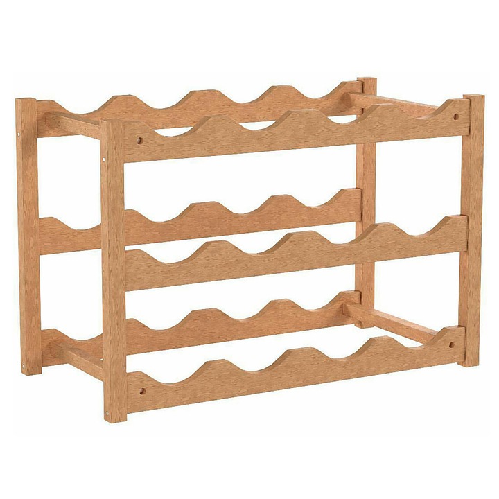 Fából készült NORWAY borállvány - 12 palack, WENKO