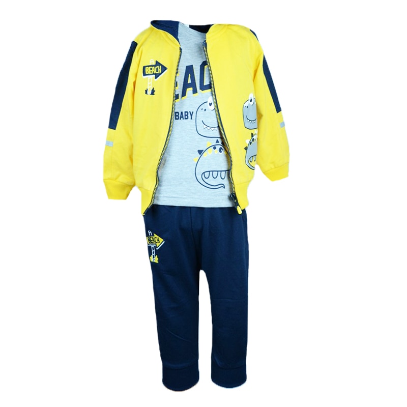 Compleu 3 piese hanorac, pantaloni si tricou pentru baieti Happy House WB-2798GA-1, Multicolor
