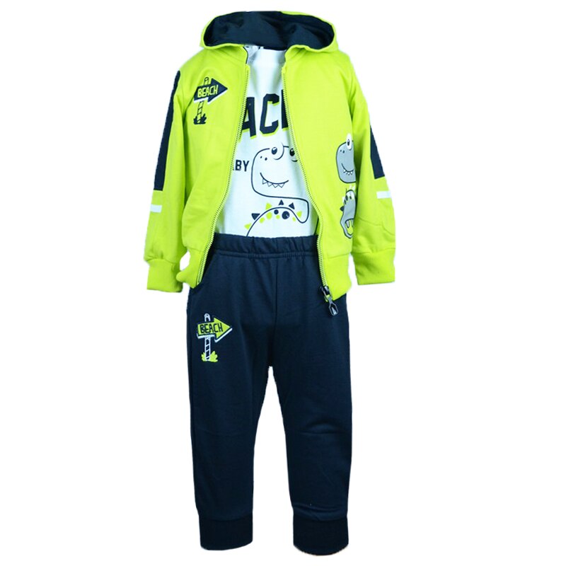 Compleu 3 piese hanorac, pantaloni si tricou pentru baieti Happy House WB-2798-1, Multicolor