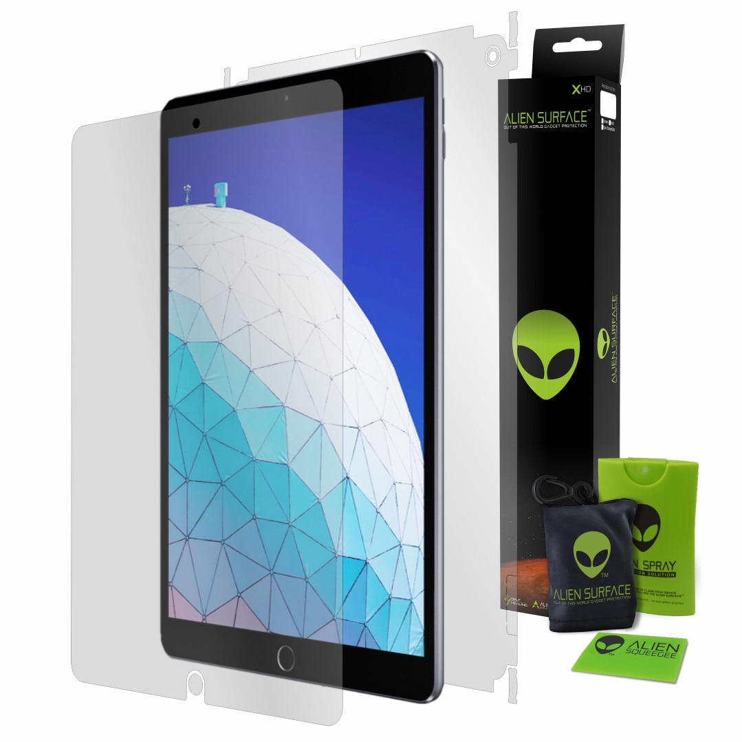 Folie Alien Surface XHD, Apple iPad Air 10.5 (2019), protectie ecran, spate, laterale + Alien Fiber