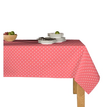 Fata de masa Tutti Clean Polka Dots Mistral Home, strat acrilic, 110x160 cm, corai Fata de masa Tutti Clean Polka Dots Mistral Home, strat acrilic, 110x160 cm, corai