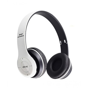 Casti wireless MRG® L-P47 Alb cu Bluetooth , Handsfree Casti wireless MRG® L-P47 Alb cu Bluetooth , Handsfree