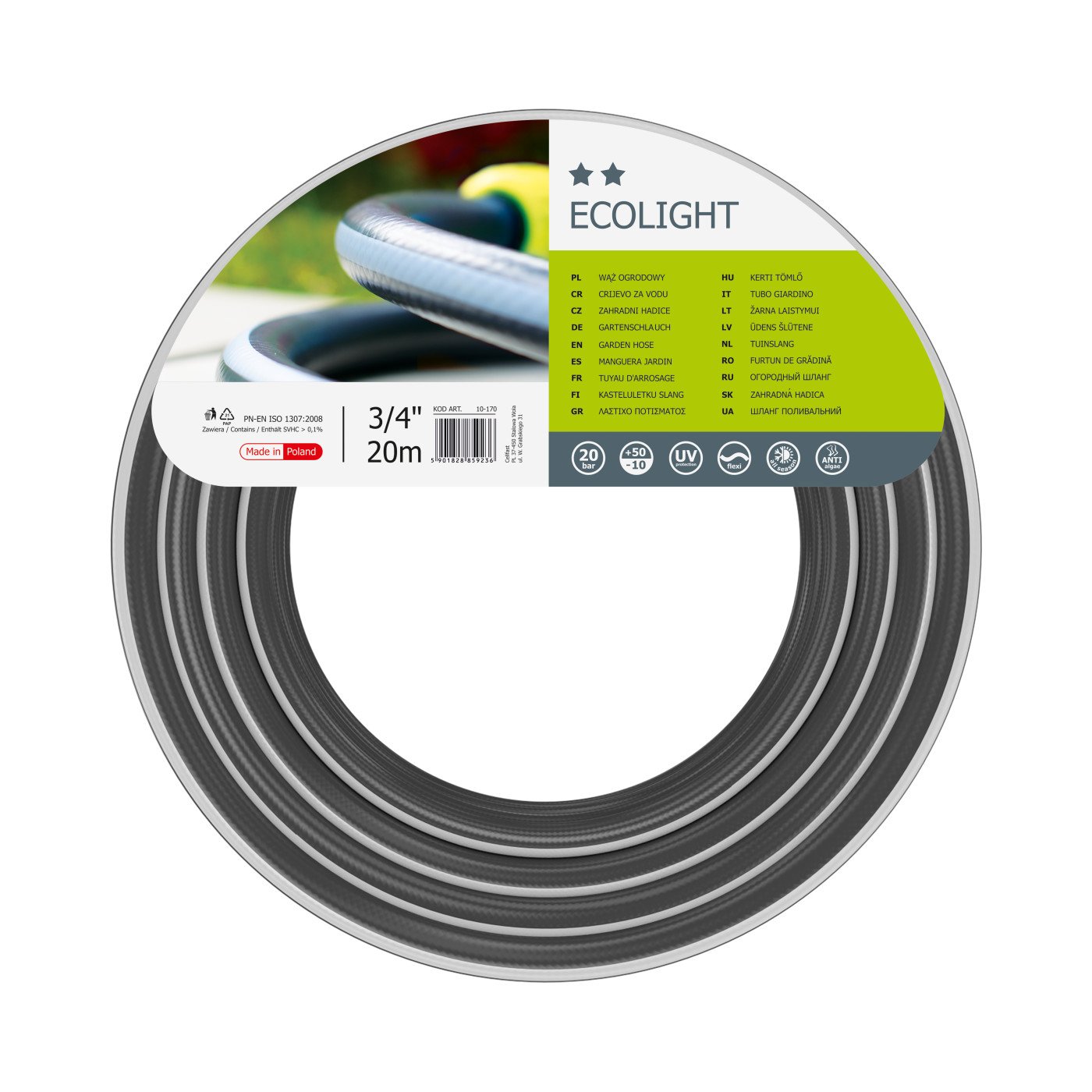 Furtun gradina 3 straturi ECOLIGHT Cellfast 10-170, 3/4