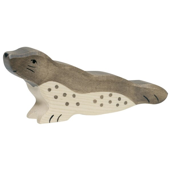 Figurina, Holztiger, foca, lemn masiv,14x2,5x5,5cm