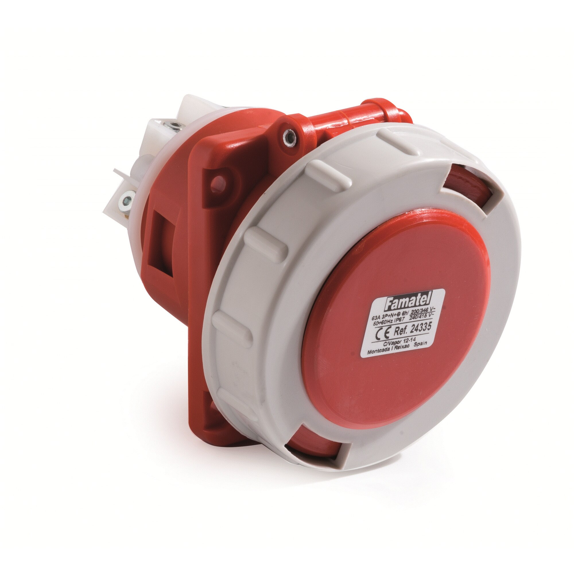 Priza industriala trifazica Famatel 400V 5 poli 63A 6h IP67 ST