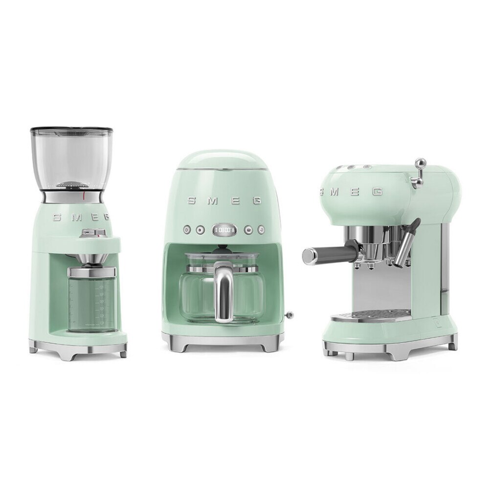 Еспресо кафемашина Smeg ECF01PGEU, 50's Style, 1350 W, 15 бара ...