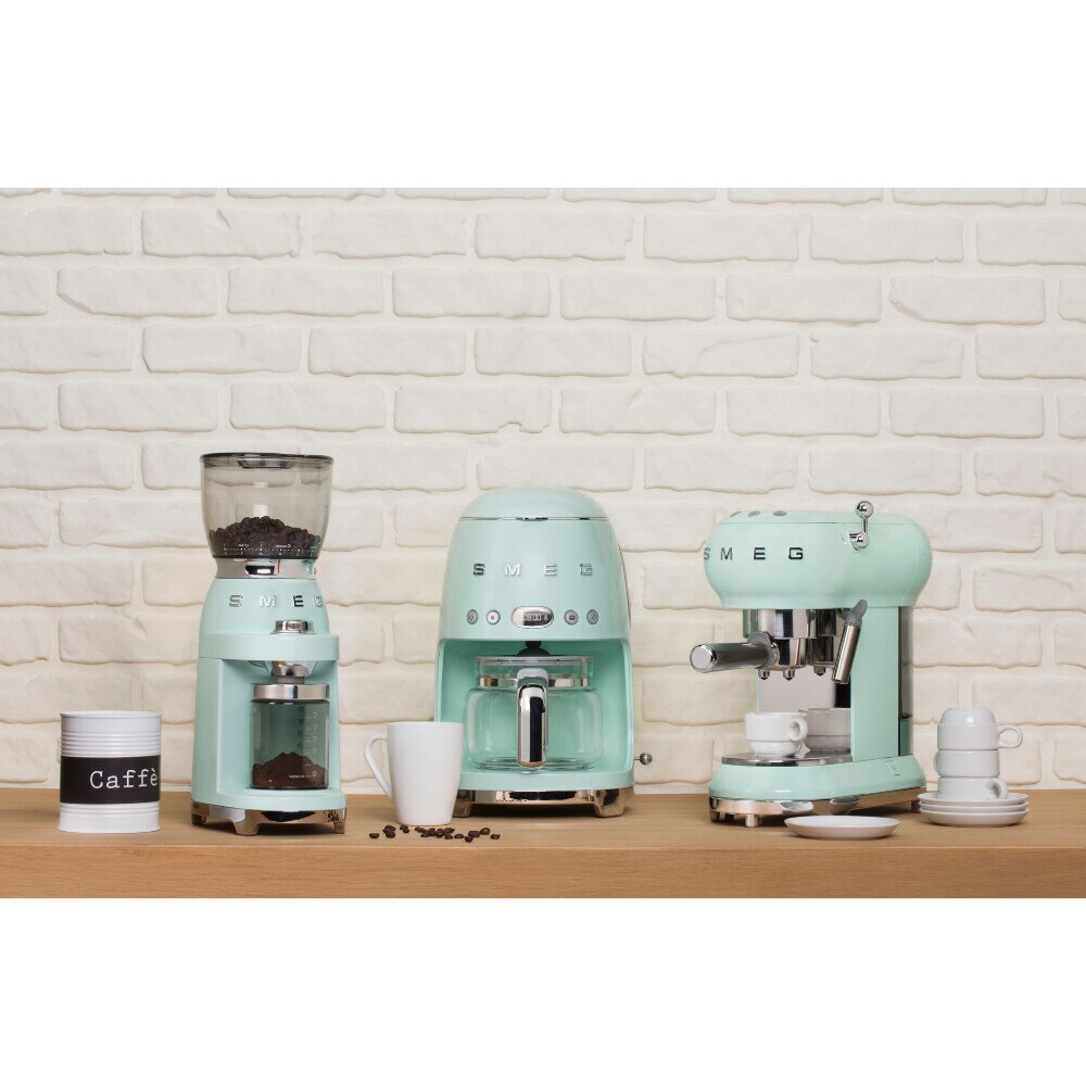 Еспресо кафемашина Smeg ECF01PGEU, 50's Style, 1350 W, 15 бара ...