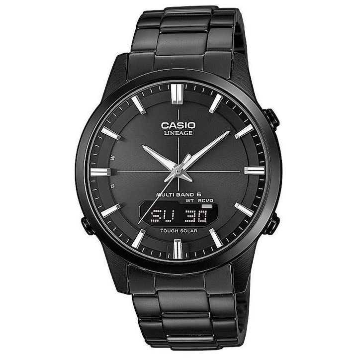 Часовник за мъже Casio, 40 мм, 5ATM, Черен, Черен
