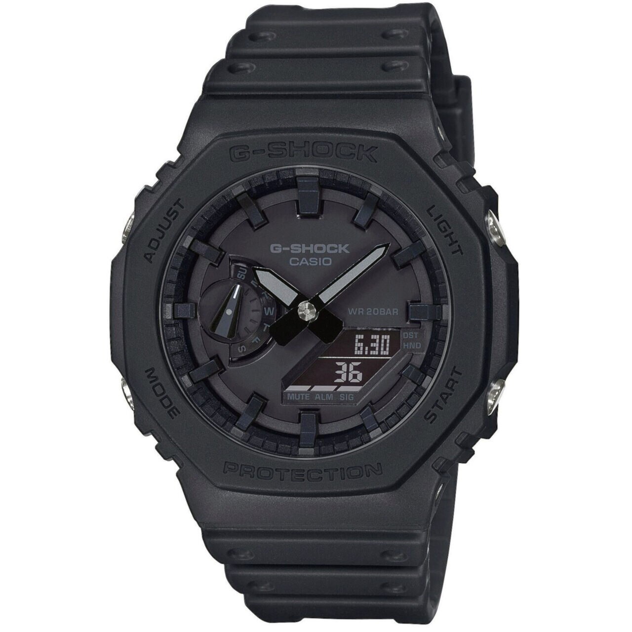 Ceas barbatesc Casio GA-2100-1A1ER G-Shock 45mm, 20ATM, Negru