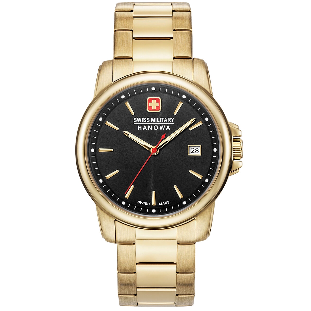 Ceas barbatesc Swiss Military Hanowa 06-5230.7.02.007 Swiss Recruit II, 39mm, 5ATM, Auriu