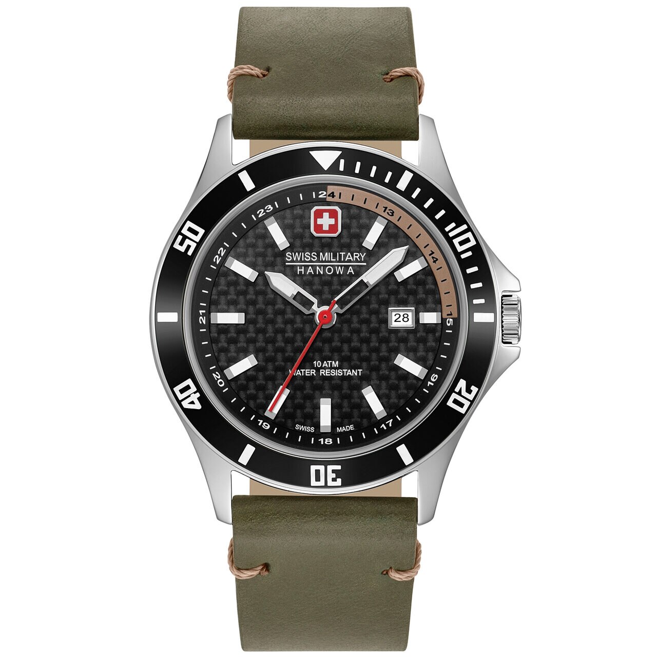 Ceas barbatesc Swiss Military Hanowa 06-4161.2.04.007.14 Flagship Racer, 42mm, 10ATM, Argintiu