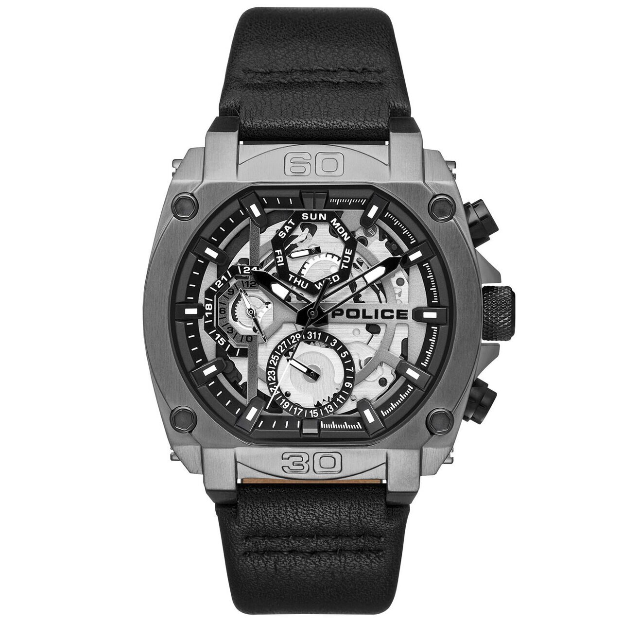 Ceas barbatesc Police PL15472JSU.61 Norwood, 45mm, 5ATM, Argintiu