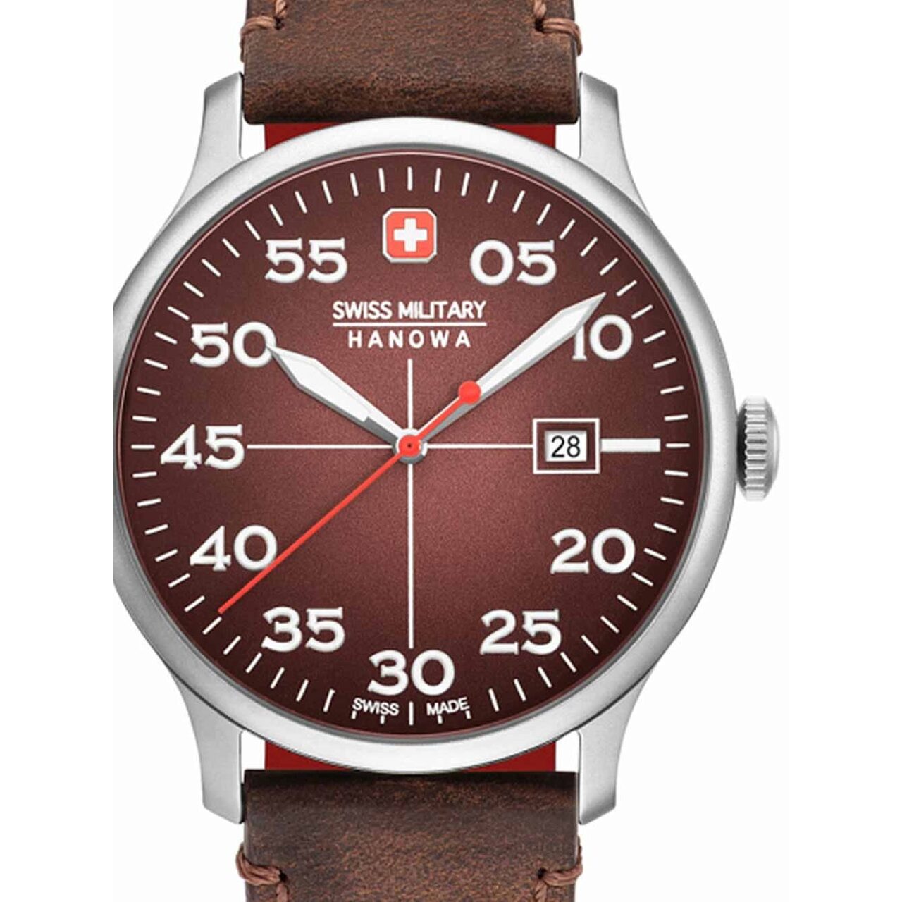 Ceas barbatesc Swiss Military Hanowa 06-4326.04.005 Active Duty 43mm, 5ATM, Argintiu