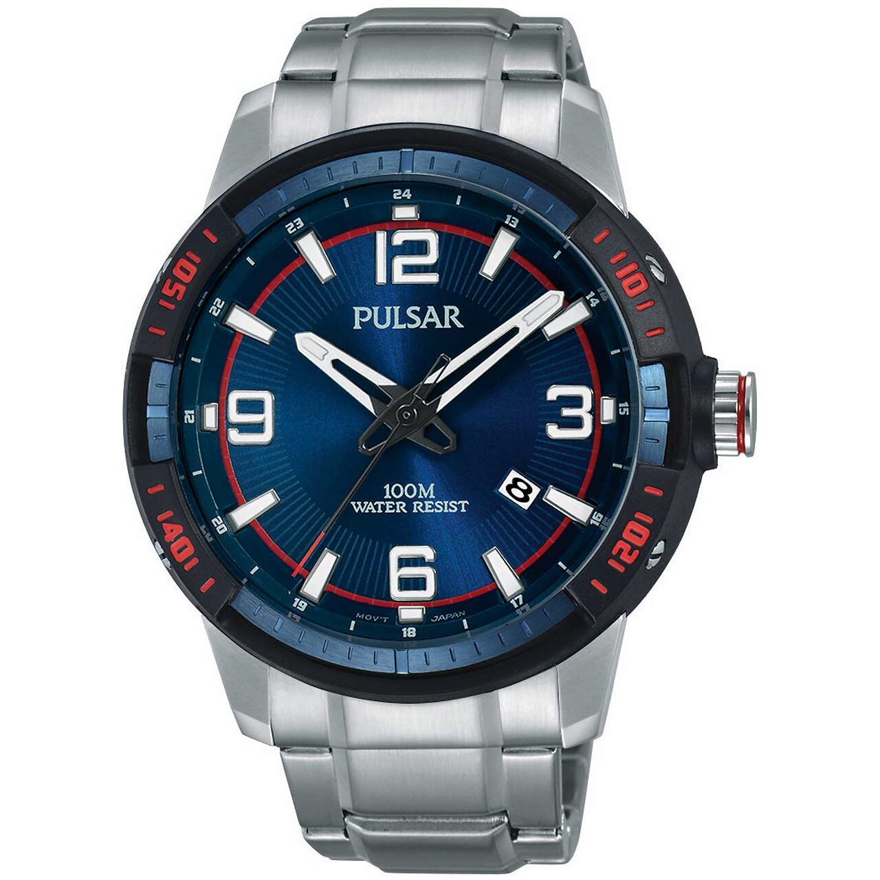 Ceas barbatesc Pulsar PS9477X1, 45mm, 10ATM, Argintiu