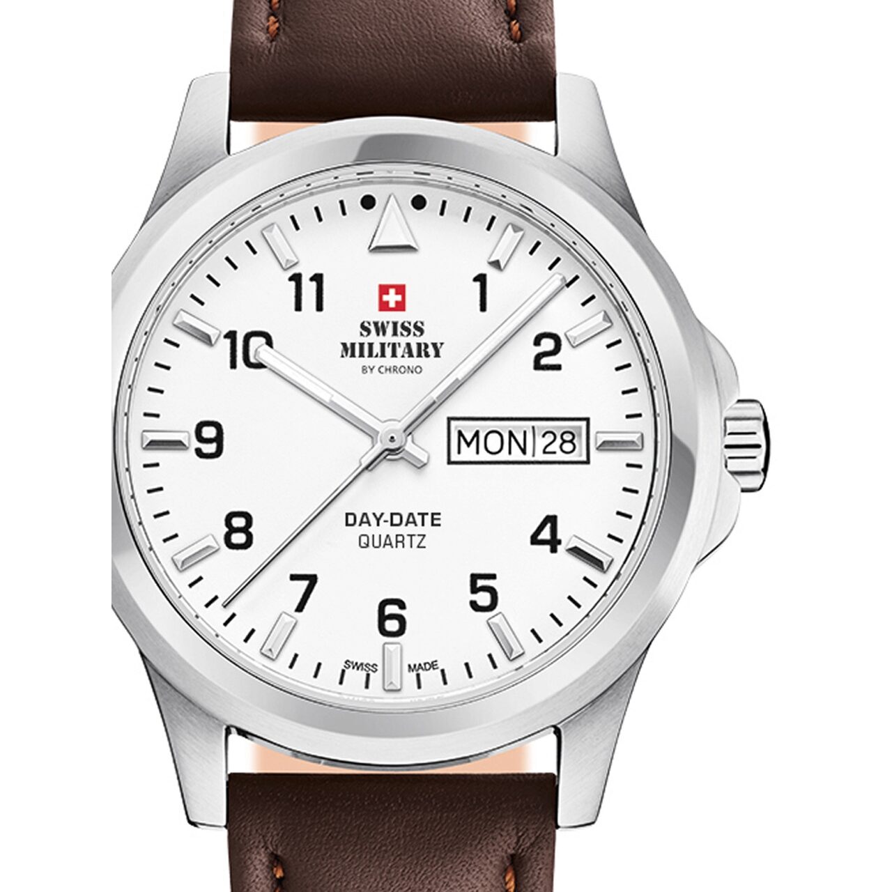 Ceas barbatesc Swiss Military SM34071.02, 40mm, 5ATM, Argintiu
