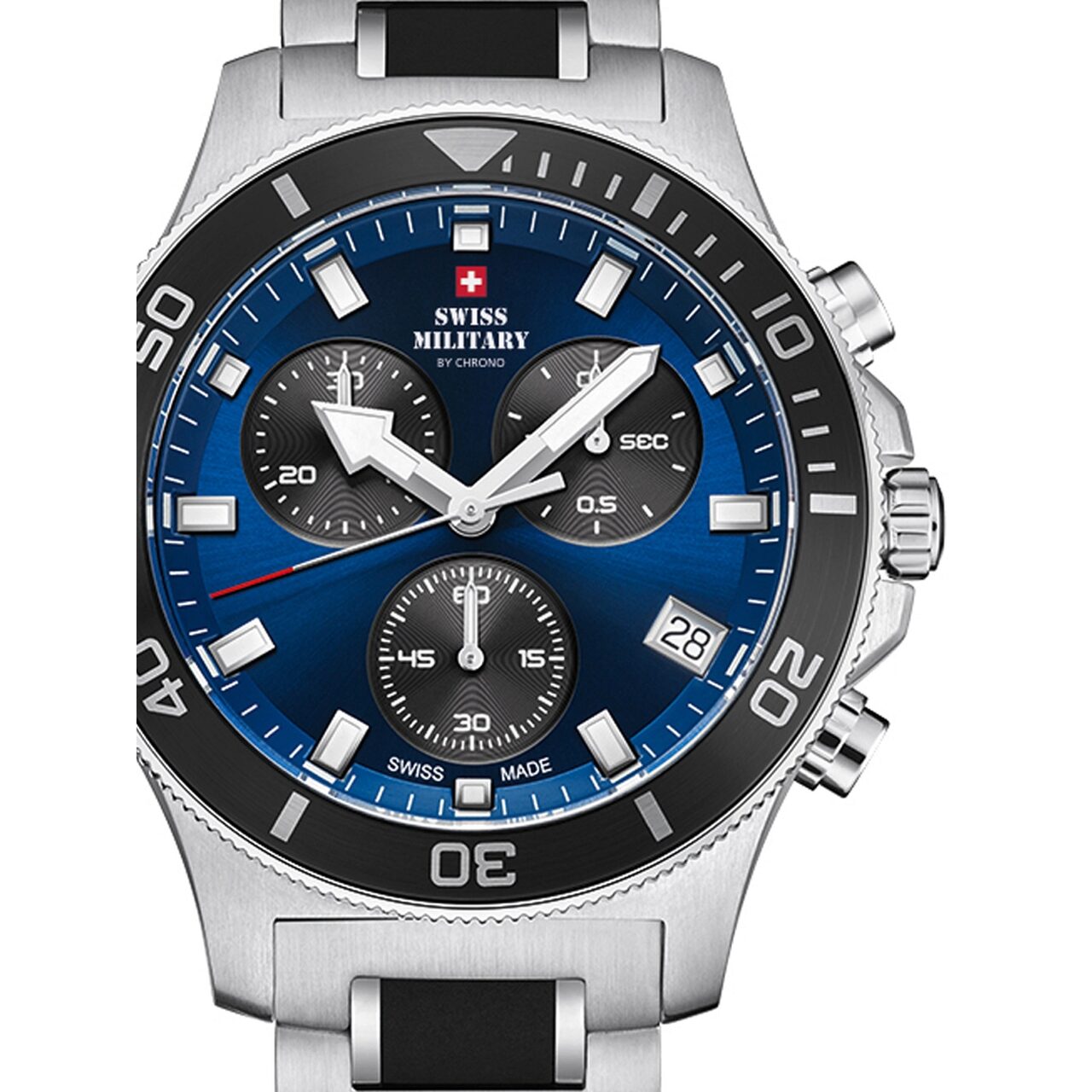 Ceas barbatesc Swiss Military SM34067.02, 42mm, 10ATM, Argintiu