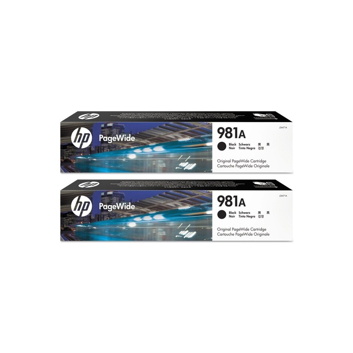 Pachet cartuse cerneala J3M71A (981A) negru x2 HP original 12000 pagini