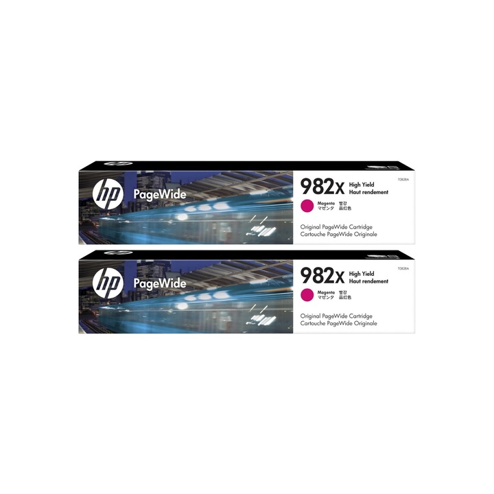 Pachet cartuse cerneala T0B28A (982X) magenta x2 HP original 32000 pagini