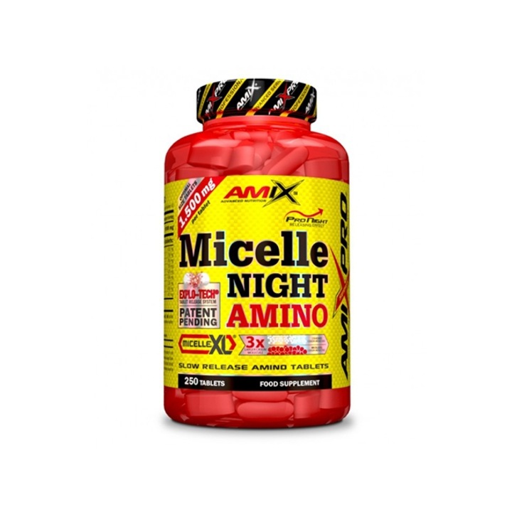 Amix, Étrend-kiegészítő Micelle Night Amino, 250 kapszula