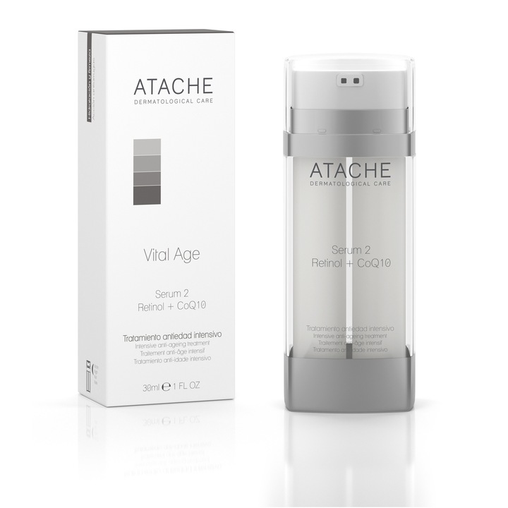 Крем за лице, ATACHE VITAL AGE 30ml, Нощен серум 2 В 1, Зряла кожа