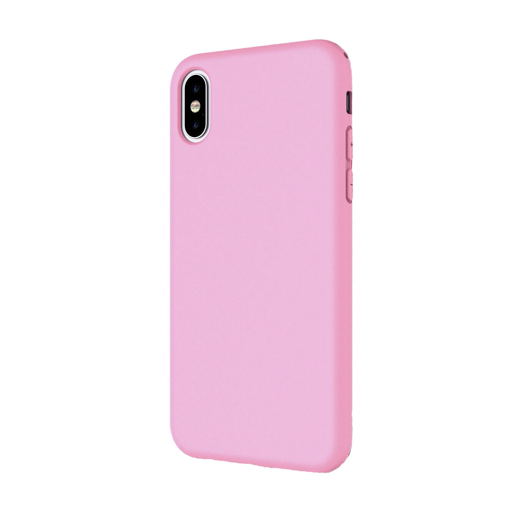 Husa pentru iPhone XS , roz deschis sidefat, Liquid Silicone