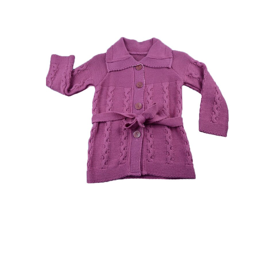 Cardigan maneca lunga pentru fete NN CFM-01M, Mov, 98 cm