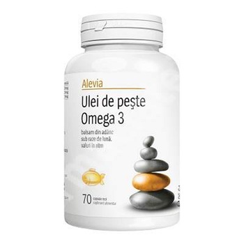 Supliment alimentar Ulei de Peste Omega 3 Alevia, 70 capsule Supliment alimentar Ulei de Peste Omega 3 Alevia, 70 capsule