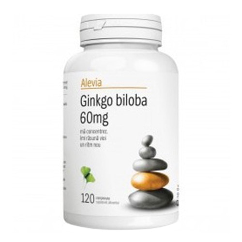 Supliment alimentar Gingko Biloba 60 mg Alevia, 120 capsule