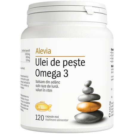 Supliment alimentar Ulei de Peste Omega 3 Alevia, 120 capsule