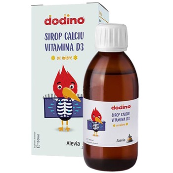 Supliment alimentar Dodino Sirop Calciu +D3 Alevia 150 ml Supliment alimentar Dodino Sirop Calciu +D3 Alevia 150 ml