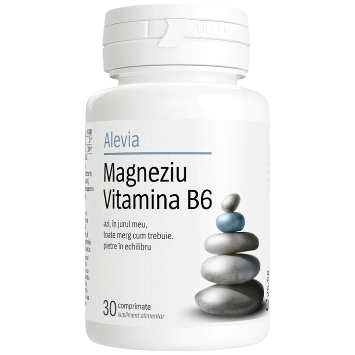 Supliment alimentar Magneziu vitamina B6 Alevia, 30 comprimate