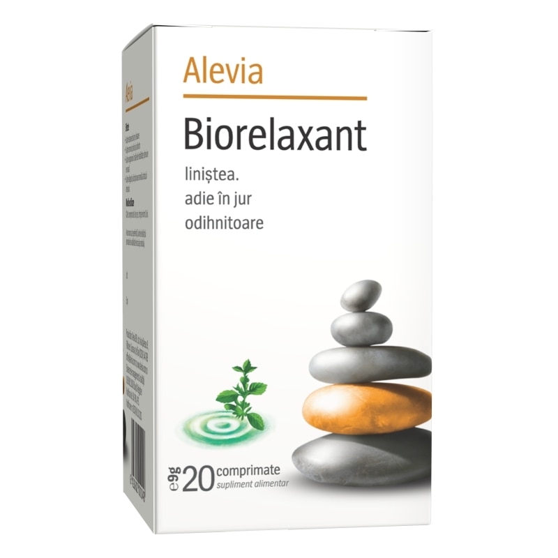 Supliment alimentar Biorelaxant Alevia, 20 comprimate