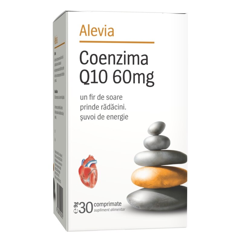 Supliment alimentar Coenzima Q10 60 mg Alevia, 30 comprimate