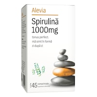 Supliment alimentar Spirulina 1000 mg Alevia, 45 comprimate