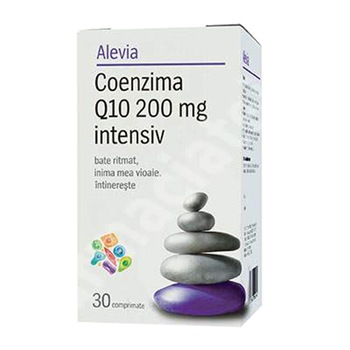 Supliment alimentar Coenzima Q10 200 mg intensiv Alevia, 30 comprimate Supliment alimentar Coenzima Q10 200 mg intensiv Alevia, 30 comprimate